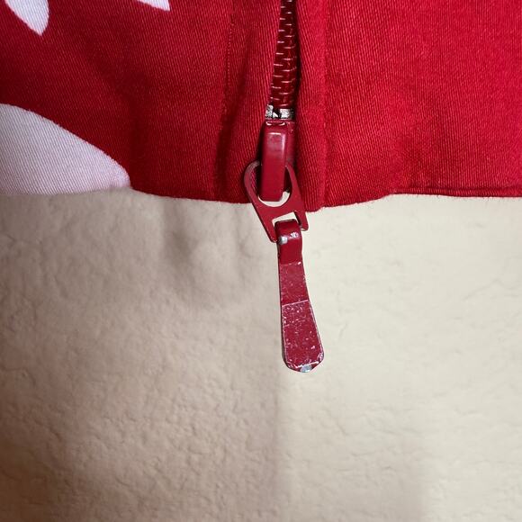 Susan Graver Full Zip Jacket Blazer Womens XS Red Floral Long Sleeve Embellished - Picture 10 of 15